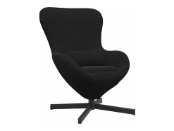 Cadeira ovo Preto 63 x 73 x 90 cm Veludo