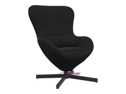 Cadeira ovo Preto 63 x 73 x 90 cm Veludo