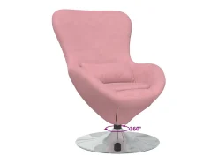 Cadeira ovo Rosa Veludo