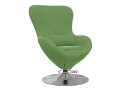 Cadeira ovo Verde Claro Veludo
