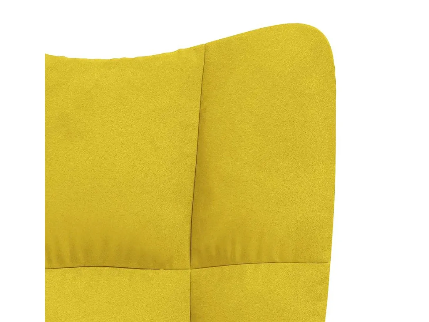 Cadeira Relaxante com Banco Veludo Amarelo Mostarda