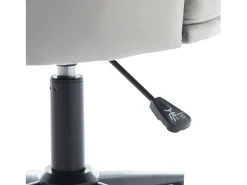 Cadeira simples - encosto em forma de pétala + almofada lombar em forma de borboleta - ajustável em altura - almofada de assento macia - cinza