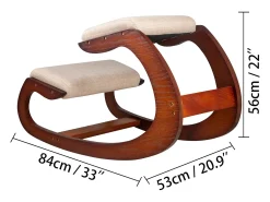 Cadeira SucceBuy Cadeira Ergonomica de Joelhos Banquinho de Madeira com Balanço para Escritório e Casa, Promovendo uma Boa Postura