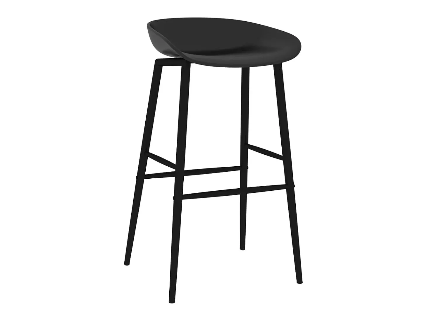 Cadeiras de bar 2 pcs preto