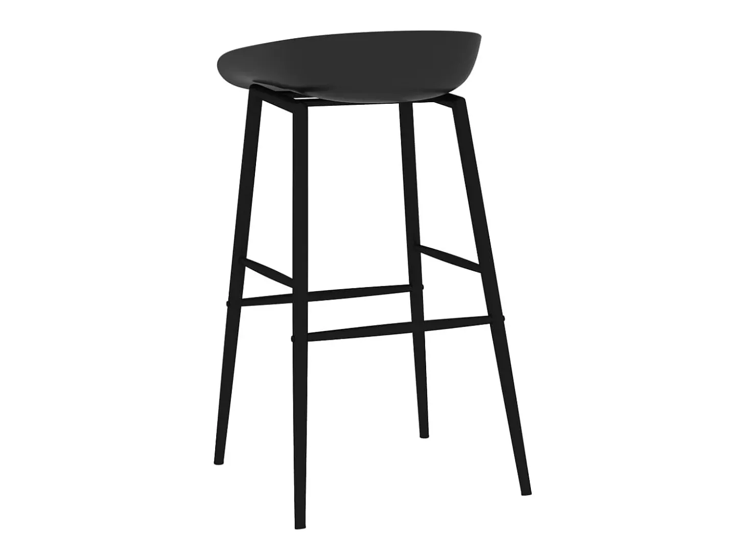 Cadeiras de bar 2 pcs preto