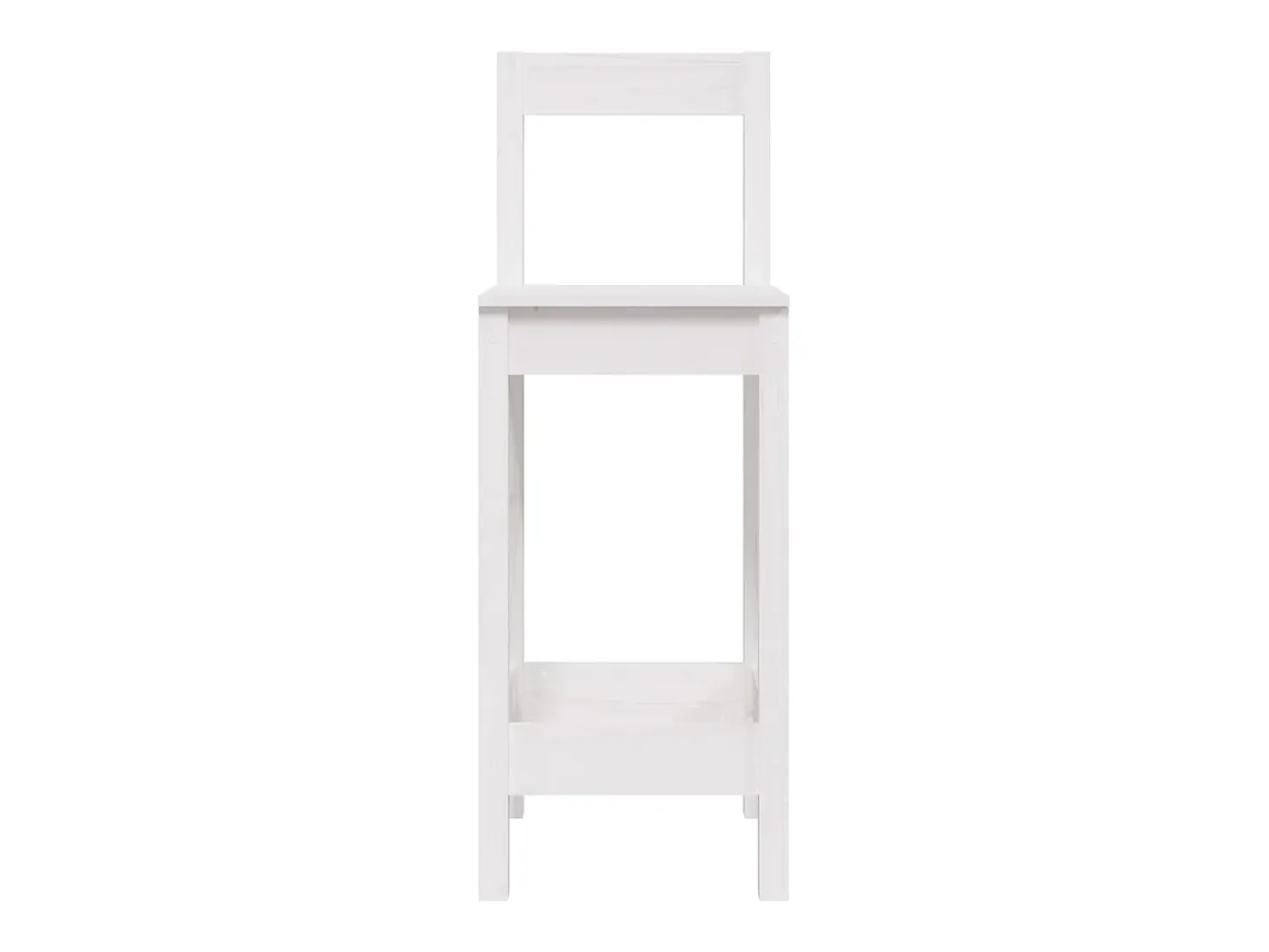 Cadeiras de bar 2 pcs 40x41,5x112 cm pinho maciço branco