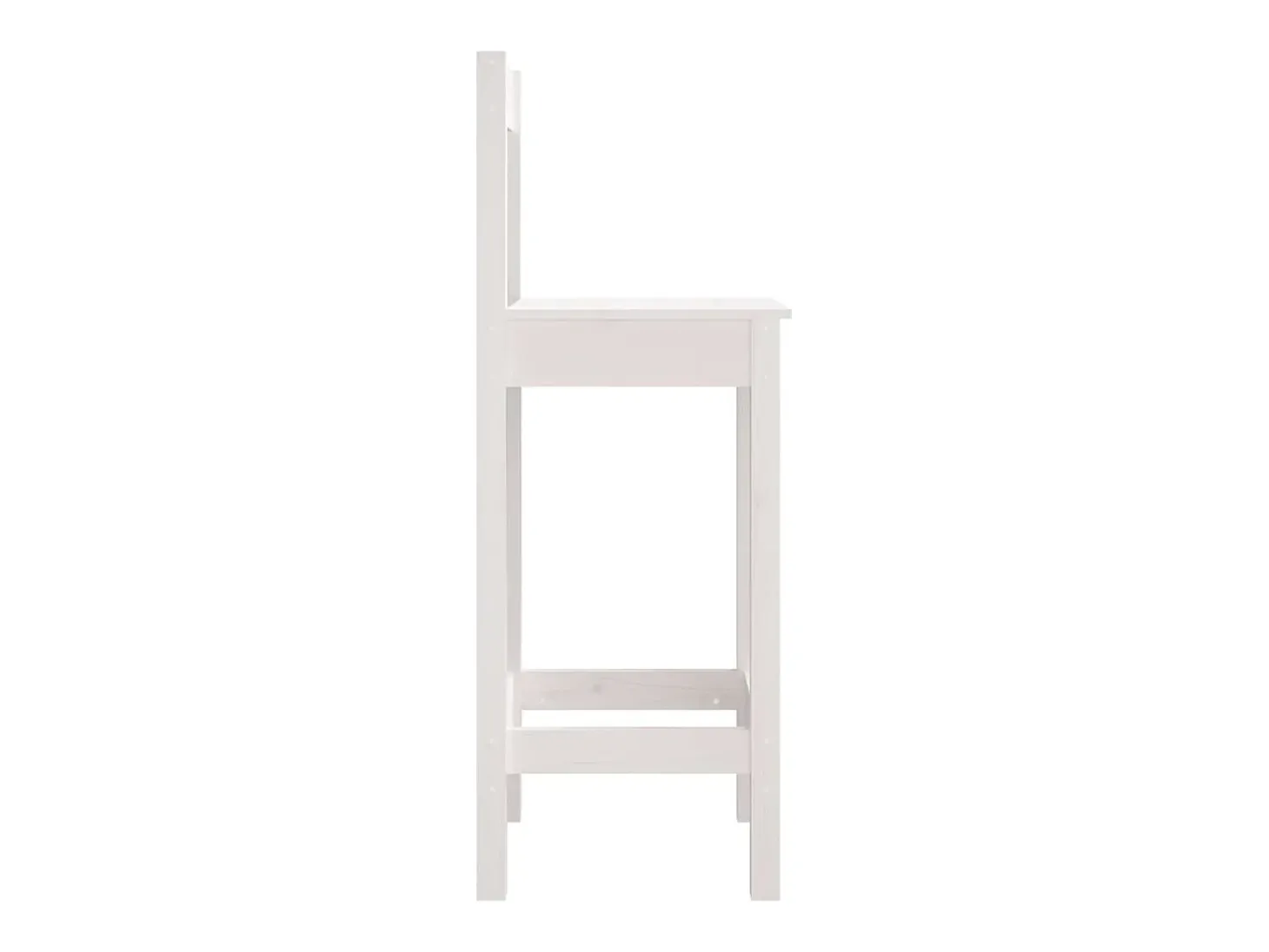 Cadeiras de bar 2 pcs 40x41,5x112 cm pinho maciço branco