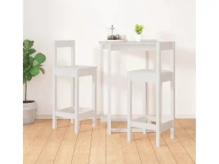 Cadeiras de bar 2 pcs 40x41,5x112 cm pinho maciço branco