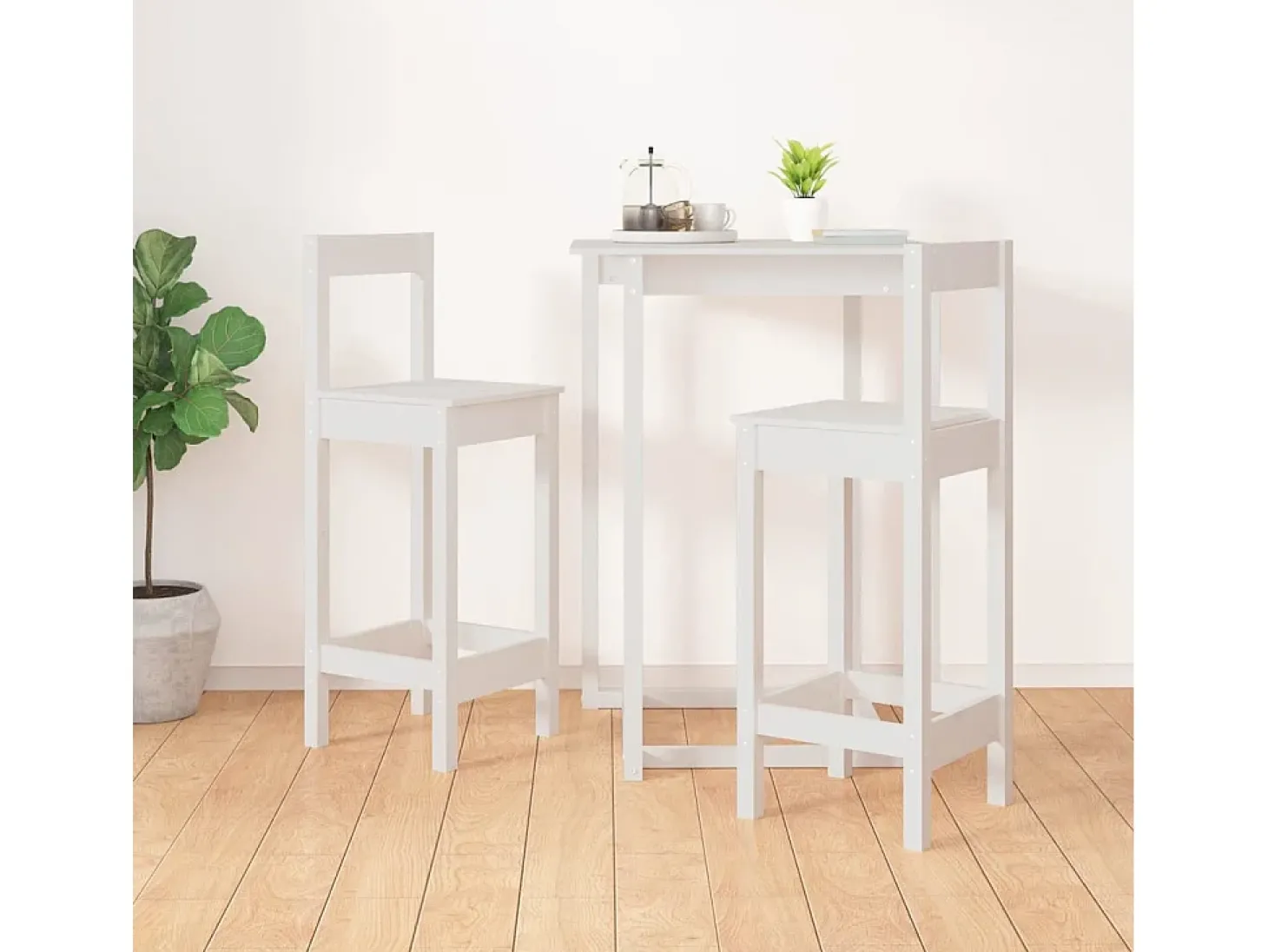 Cadeiras de bar 2 pcs 40x41,5x112 cm pinho maciço branco