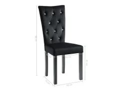 Cadeiras de jantar 6 pcs veludo preto