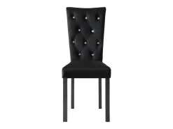 Cadeiras de jantar 6 pcs veludo preto
