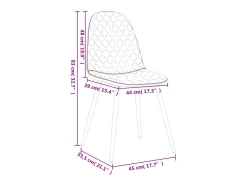 Cadeiras de jantar 4 pcs veludo azul