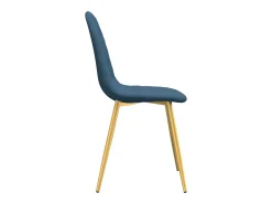 Cadeiras de jantar 4 pcs veludo azul