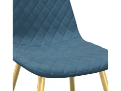 Cadeiras de jantar 4 pcs veludo azul