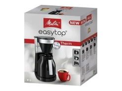 Cafeteira de filtro MELITTA Easy Top Therm II 1L, 1050W, design preto, 12 chávenas, manutenção de calor térmica