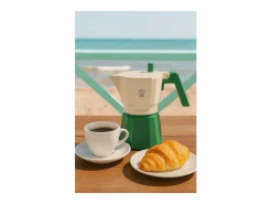 Cafeteira Italiana Pezzetti FUTUREXPRESS Alumínio 3 Xícaras Verde – Café Espresso Autêntico e Aromas Intensos