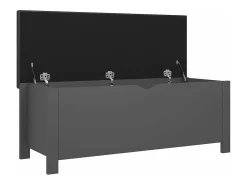 Caixa arrumação c/ almofadão contraplacado 105x40x45 cm cinza