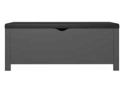 Caixa arrumação c/ almofadão contraplacado 105x40x45 cm cinza