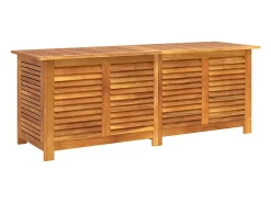 Caixa arrumação jardim c/ veneziana 150x50x56 cm acácia maciça