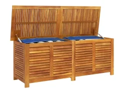 Caixa arrumação jardim c/ veneziana 150x50x56 cm acácia maciça