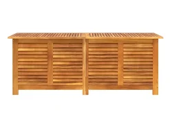 Caixa arrumação jardim c/ veneziana 150x50x56 cm acácia maciça