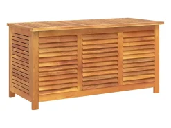 Caixa arrumação jardim c/ veneziana 113x50x56 cm acácia maciça