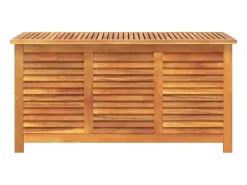 Caixa arrumação jardim c/ veneziana 113x50x56 cm acácia maciça