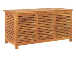 Caixa arrumação jardim c/ veneziana 113x50x56 cm acácia maciça