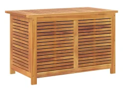 Caixa arrumação jardim c/ veneziana 90x50x56 cm acácia maciça