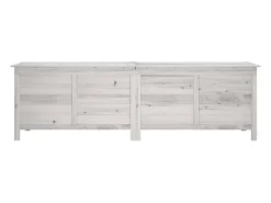 Caixa arrumação p/ jardim 198,5x50x56,5 cm abeto maciço branco
