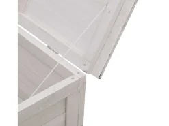 Caixa arrumação p/ jardim 198,5x50x56,5 cm abeto maciço branco