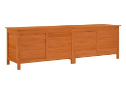 Caixa arrumação p/ jardim 198,5x50x56,5cm abeto maciço castanho