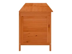 Caixa arrumação p/ jardim 198,5x50x56,5cm abeto maciço castanho