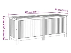 Caixa arrumação para jardim 150x50x58 cm madeira acácia maciça