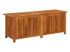 Caixa arrumação para jardim 150x50x58 cm madeira acácia maciça