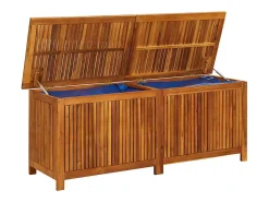Caixa arrumação para jardim 150x50x58 cm madeira acácia maciça