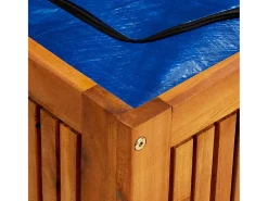 Caixa arrumação para jardim 150x50x58 cm madeira acácia maciça