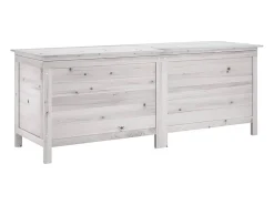 Caixa arrumação para jardim 150x50x56,5 cm abeto maciço branco