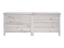 Caixa arrumação para jardim 150x50x56,5 cm abeto maciço branco