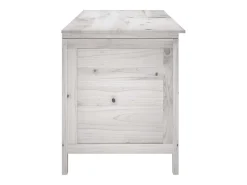 Caixa arrumação para jardim 150x50x56,5 cm abeto maciço branco