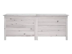 Caixa arrumação para jardim 150x50x56,5 cm abeto maciço branco