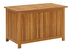 Caixa arrumação para jardim 90x50x58cm madeira acácia maciça