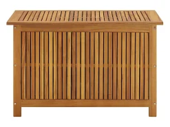 Caixa arrumação para jardim 90x50x58cm madeira acácia maciça
