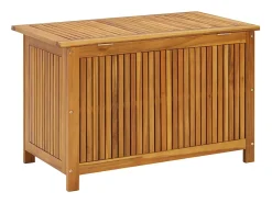 Caixa arrumação para jardim 90x50x58cm madeira acácia maciça