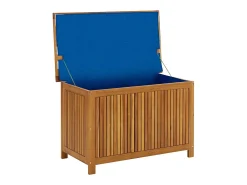 Caixa arrumação para jardim 90x50x58cm madeira acácia maciça