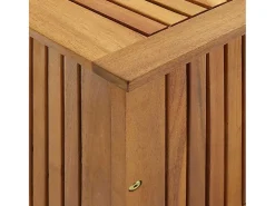 Caixa arrumação para jardim 90x50x58cm madeira acácia maciça