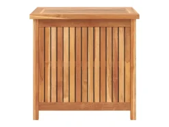 Caixa arrumação para jardim 60x50x58 cm madeira teca maciça