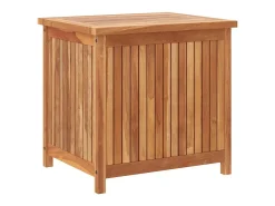 Caixa arrumação para jardim 60x50x58 cm madeira teca maciça