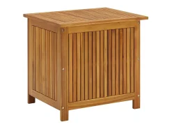 Caixa arrumação para jardim 60x50x58cm madeira de acácia maciça