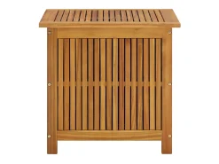 Caixa arrumação para jardim 60x50x58cm madeira de acácia maciça